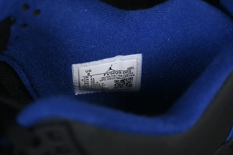 All categories Air Jordan Jordan series basketball shoes Air Jordan 4 X version Air Jordan 4 Retro "Lase" AJ4 Joe 4 black gray blue color FV5029-003